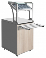 Прилавок для столовых приборов и подносов Luxstahl ПП (С)-600