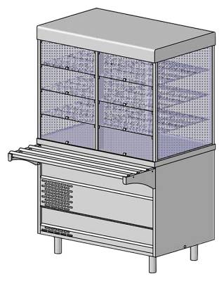 Прилавок-витрина холодильный ЦМИ Волга ПВХ (1120х700(1030)х1720 мм)